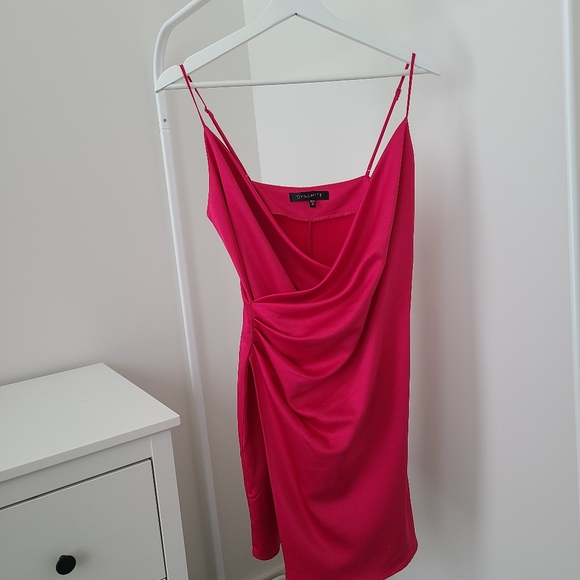 Dynamite Dresses & Skirts - DYNAMITE Satin Effect Cowl Neck Dress